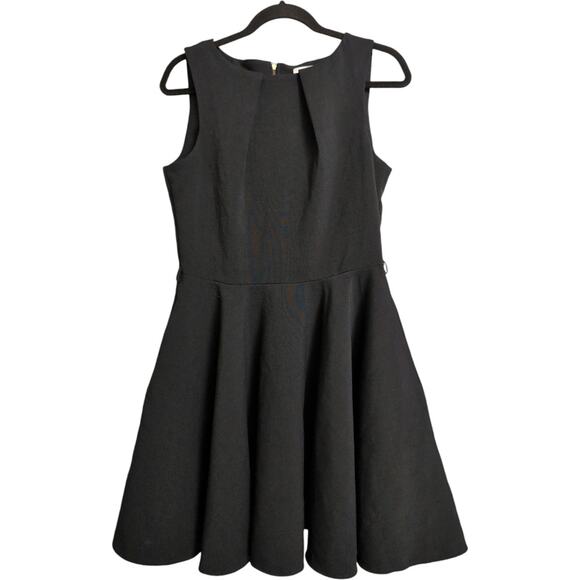 Closet London Black Sleeveless Fit and Flare Pleated Skirt Dress Size 10 - Picture 1 of 11